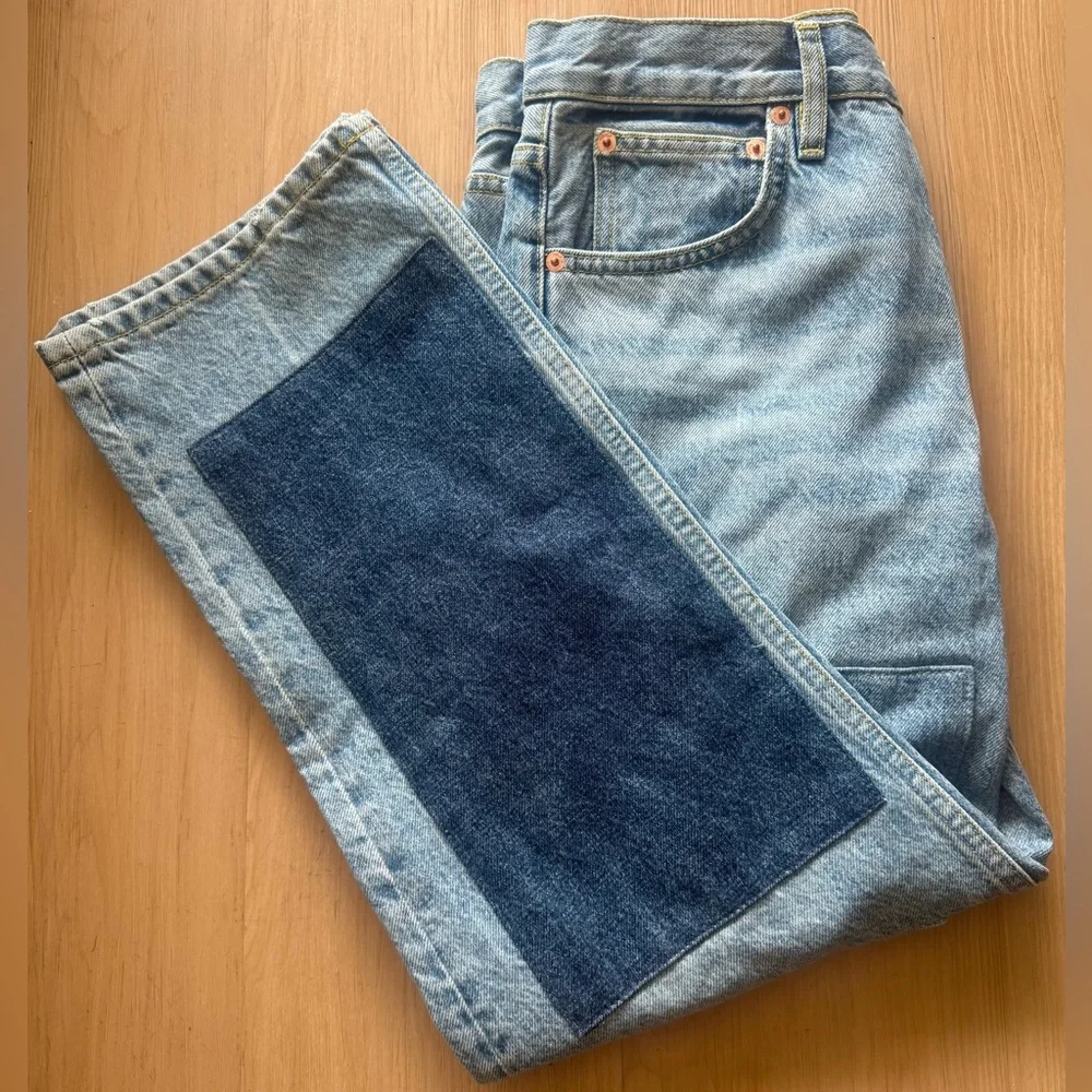 Maje Patchou Patchwork Boyfriend Denim Jeans - Picture 6 of 11